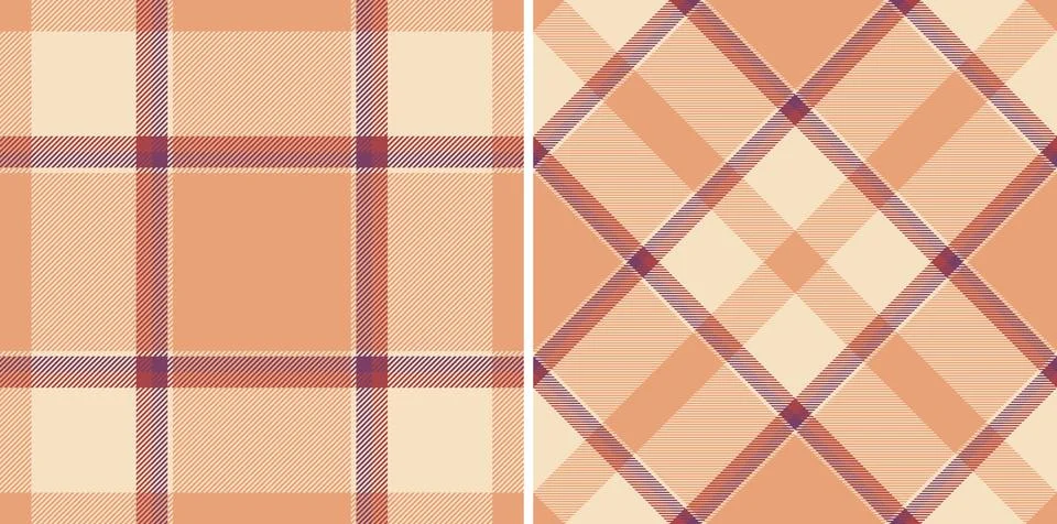 Two seamless pastel plaid patterns.  Perfect for textile design, website back Stock Illustration