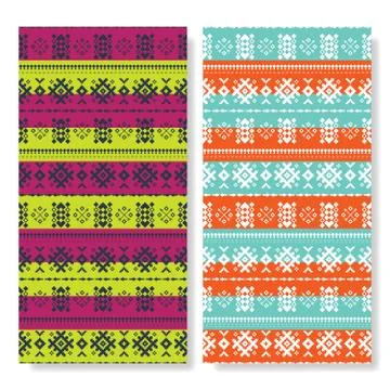 Two seamless patterns Stock Illustration