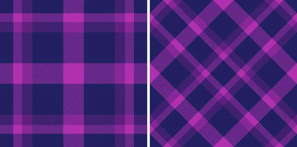 Two seamless plaid patterns, classic and modern. Ideal for backgrounds, tex.. Illustrazione stock