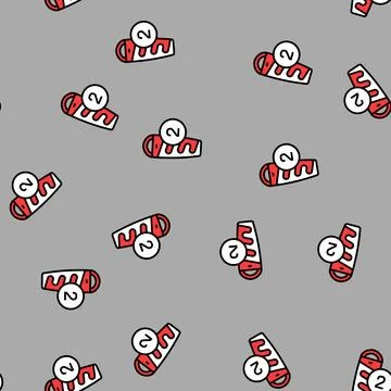 Two season sleeping bag vector seamless pattern Stock Illustration
