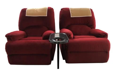 Two seats cinema in white background include clipping path Stock Photos