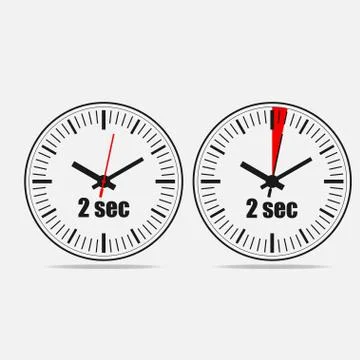 Two Seconds Clock Stock Illustration