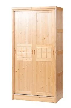 Two-section wardrobe isolated on white Stock Photos