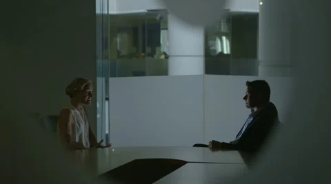 Two senior managers have a boardroom meeting Stock Footage 41393734