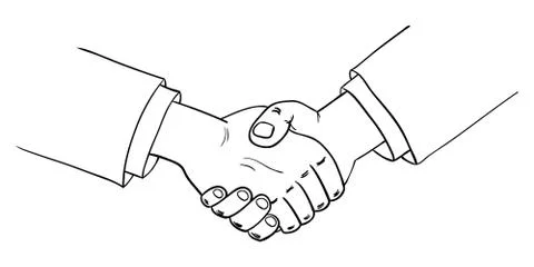 Two shaking hands イラスト素材
