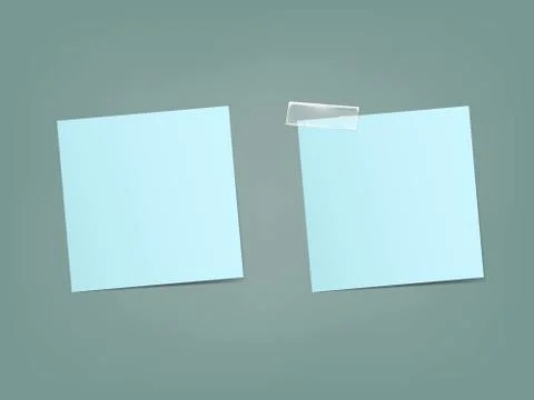 Two sheets of blue stickers for notes. Illustration