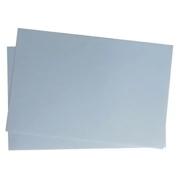 Two sheets of grey paper on a white background.Texture or background Stock Photos