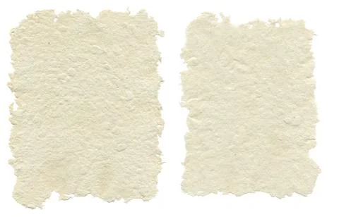Two sheets of handmade paper Stock Illustration
