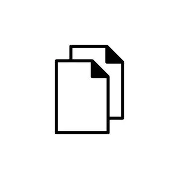 Two sheets icon. Element of simple icon for websites, web design, mobile app Illustrazione stock