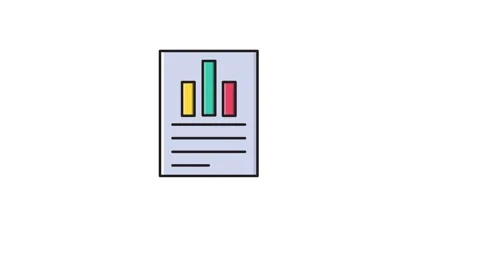 Two sheets of paper displaying bar graphs, illustrating data comparisons an.. Stock Footage 335259201