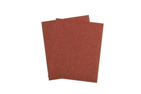 Two sheets of  sand paper isolated on a white background Stock Photos