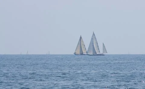Two ships racing. Stock Photos