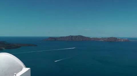Two ships - Santorini Stock Footage 8992537