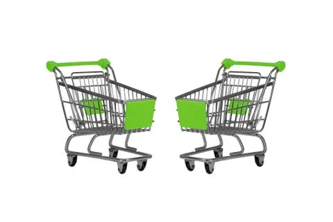 Two shopping carts Stock Photos