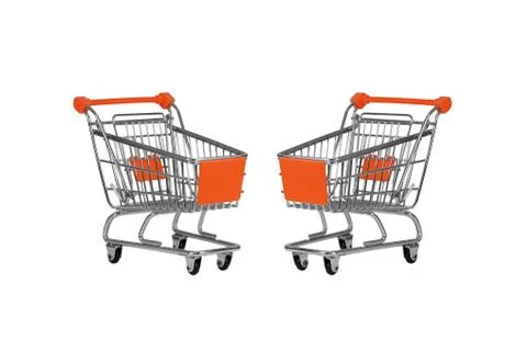 Two shopping carts Stock Photos