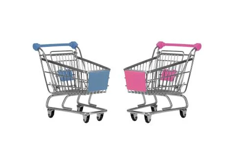 Two shopping carts Stock Photos