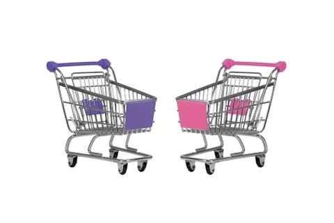 Two shopping carts Stock Photos