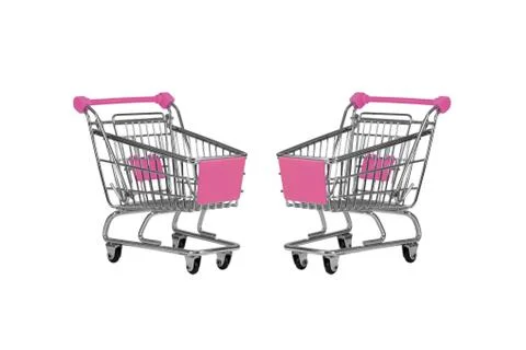 Two shopping carts Stock Photos