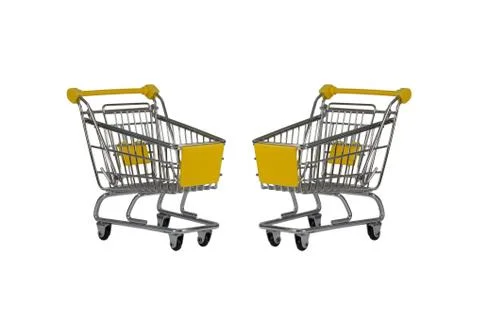 Two shopping carts Stock Photos
