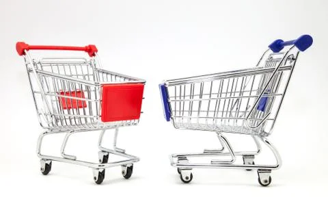 Two shopping carts Stock Photos