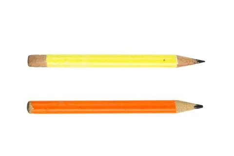 Two short pencil on isolate white background 写真素材