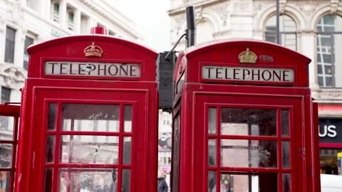 Two shots of Telephone Boxes Stock Footage 270369730