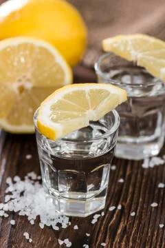 Two shots (tequila) Stock Photos