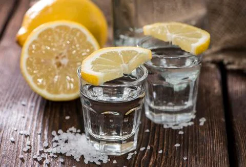 Two shots (tequila) Stock Photos