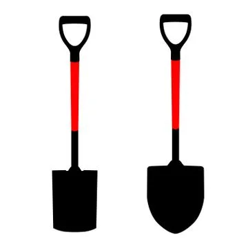Two shovels Stock Illustration