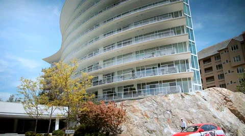 Two Shutters Condos, Waterfall, Vancouver Island Stock Footage 39179367
