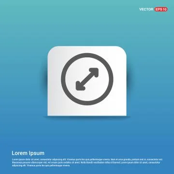 Two side arrow - Blue Sticker button Illustrazione stock