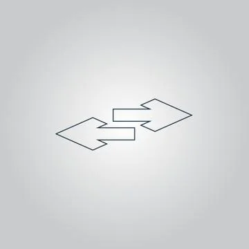 Two side arrow icon Illustrazione stock