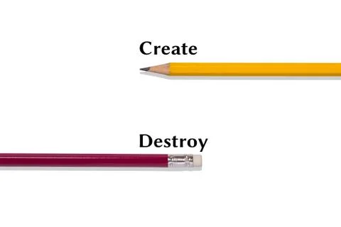 Two Side of Pencil Stock Photos