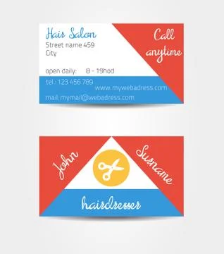 Two sided eccentric and extraordinary business cards template Stock Illustration