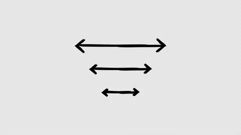 Two-sided horizontal arrows hand-drawn sketch animation Stock Footage 329608783