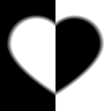 Two sides of love Illustrazione stock