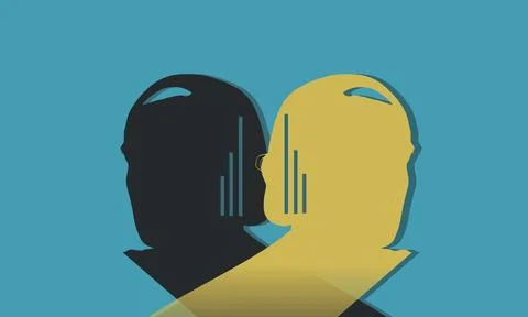 Two Sides of One Soul Stock Illustration