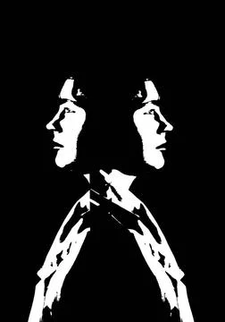 Two sides of a personality ; multiple exposure Copyright: xVirenxDesai/Din... 写真素材