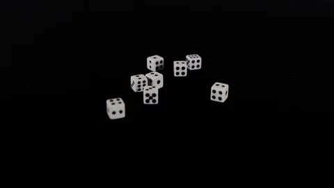 From two sides white cubes fly out on a black background. The bones rotate on a Stock-Footage 129870869