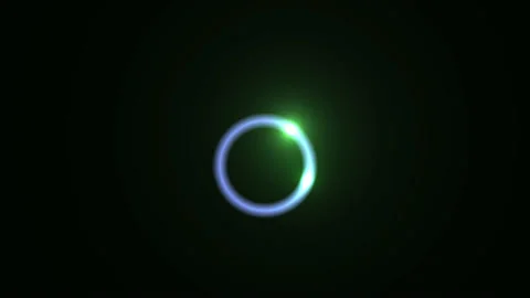 Two Signals Speeding Around Ring in Opposite Directions Pair Twins Video stock 153942250