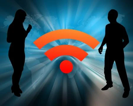 Two silhouettes Illustrazione stock