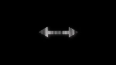 Two Silver Arrows Facing Each Other with a Subtle Glow Effect . Animated si.. Stock Footage 321454959