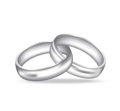 Two silver rings Stock Illustration
