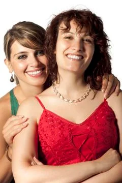 Two Similing Girls Stock Photos