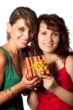 Two Similing Girls Stock Photos