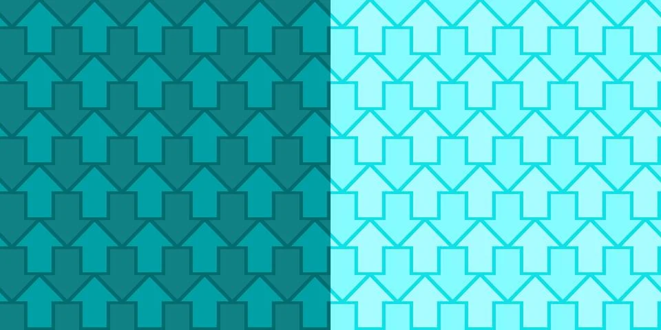 Two Simple Abstract Seamless Patterns With Arrows Vector Illustration Art 스톡 일러스트