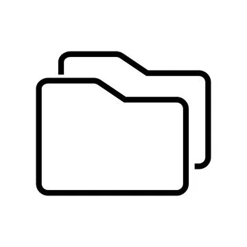 Two simple folder icons. Organize computer files. Vector. Illustrazione stock