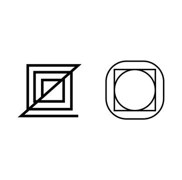 Two simple geometric business logos Illustrazione stock