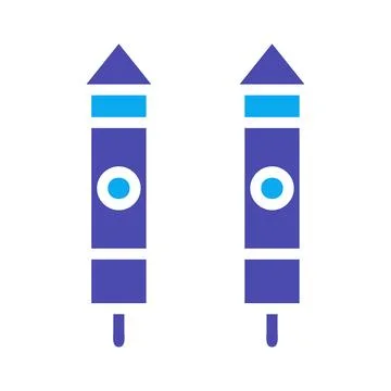Two simple rockets in blue and light blue color 스톡 일러스트