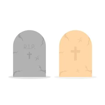 Two simple tombstone icon Stock Illustration